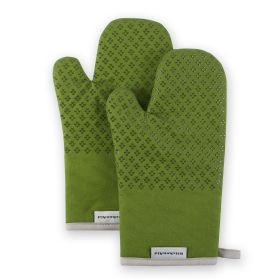 Asteroid Oven Mitt 2-Pack Set, Matcha Green, 7"x12.5"